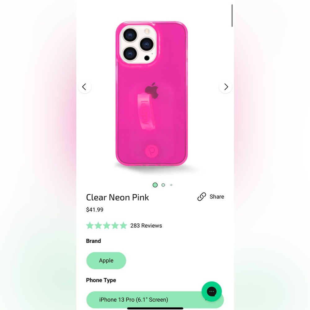 Clear Neon Pink Loopy Case
